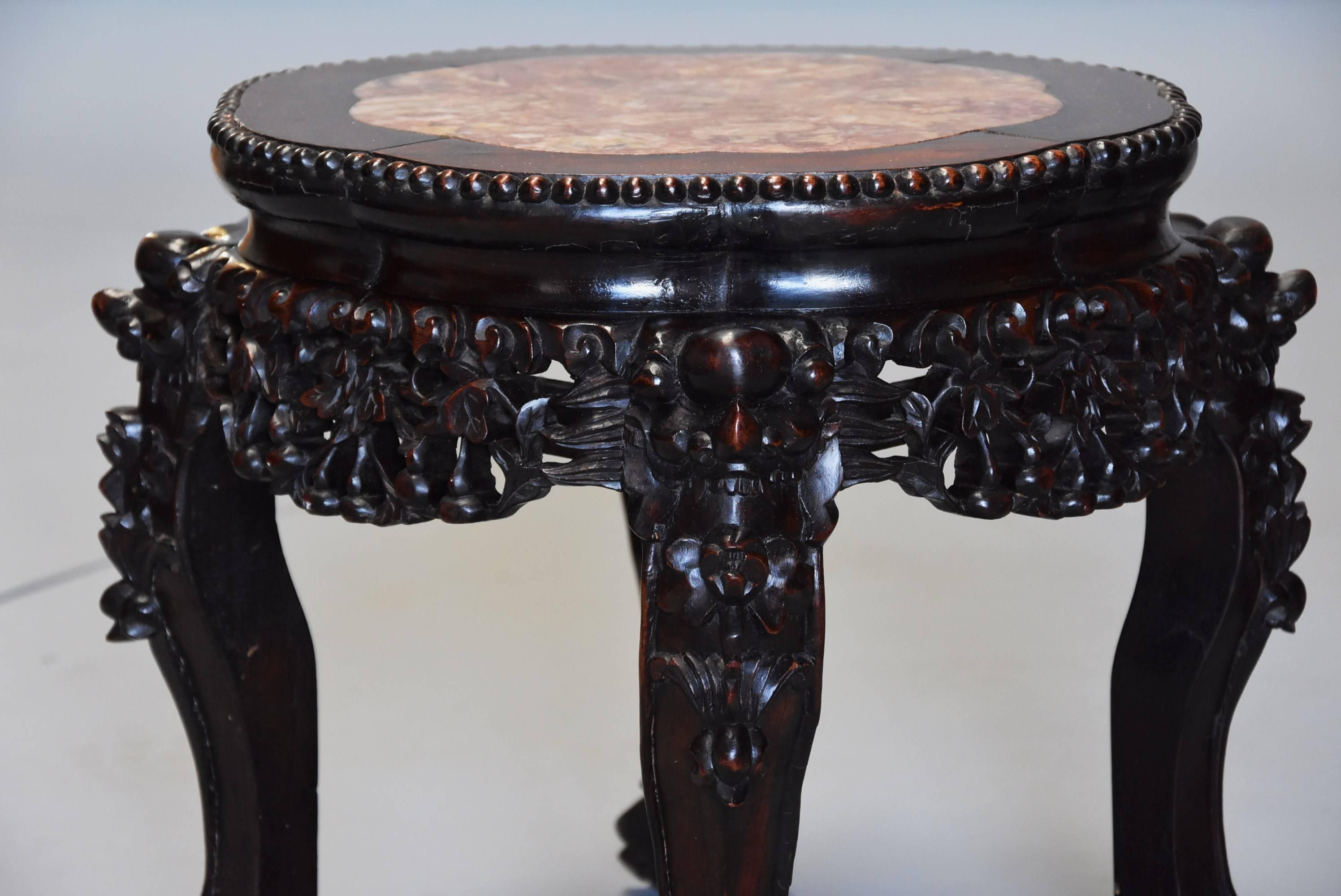 Pair of Late 19th Century, Chinese Pot Stands or Low Tables 2