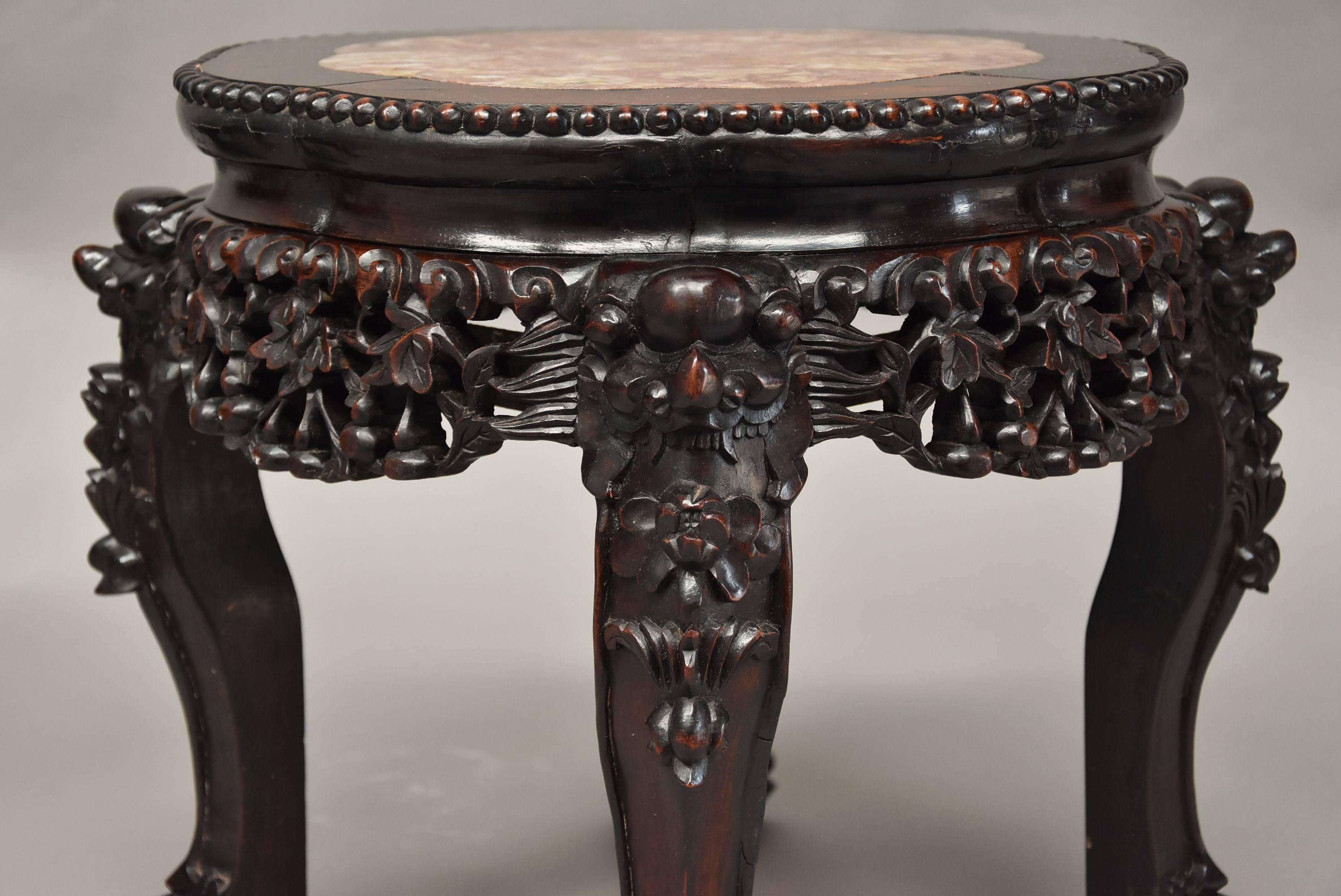 Pair of Late 19th Century, Chinese Pot Stands or Low Tables 3