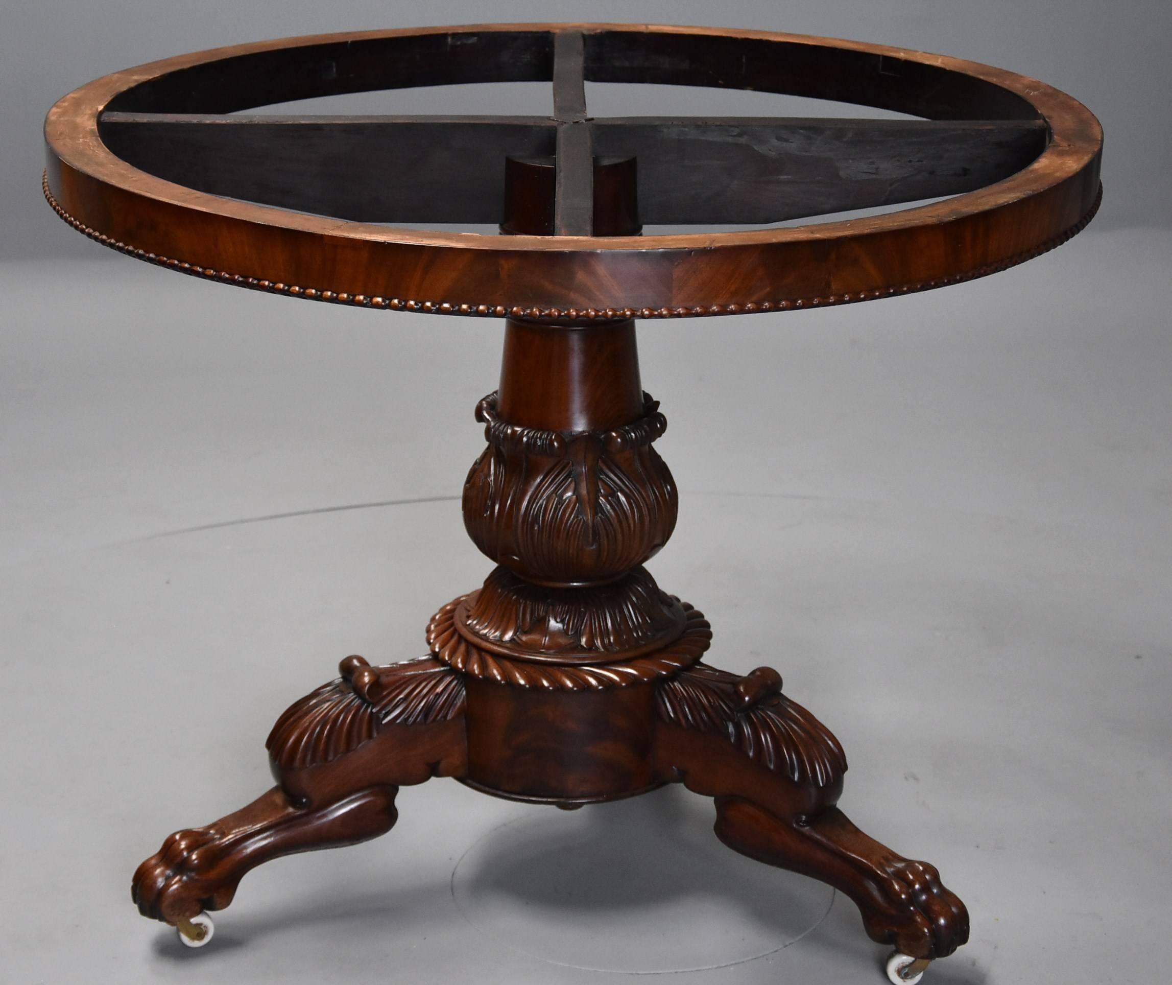 19th Century French Mahogany Gueridon Table with Original Marble-Top 6