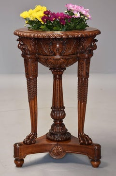 19th Century Highly Decorative Indian hardwood Carved Jardiniere/Wine Cooler