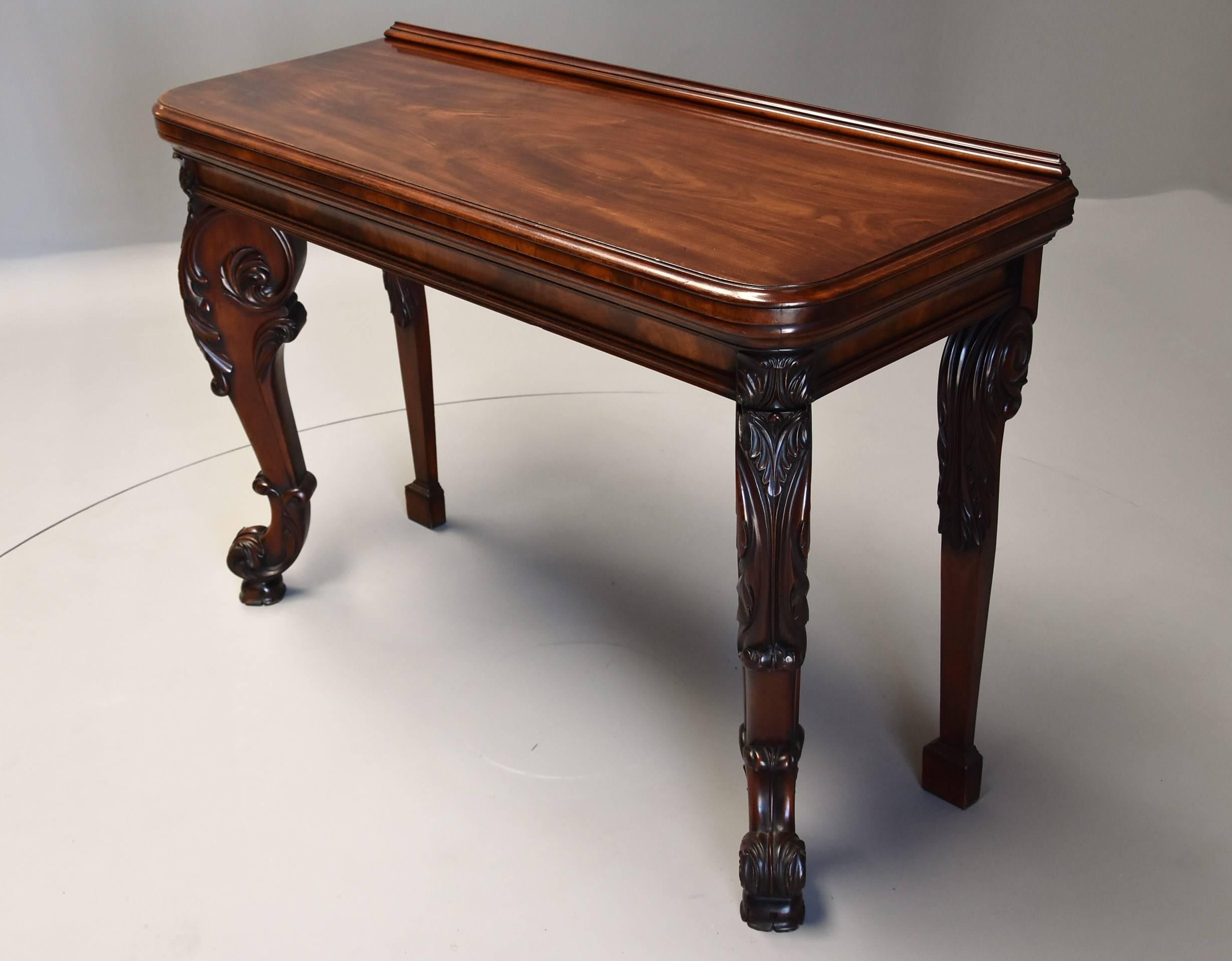 Superb Quality William IV Mahogany Console Table in the Manner of Gillows In Good Condition In Suffolk, GB