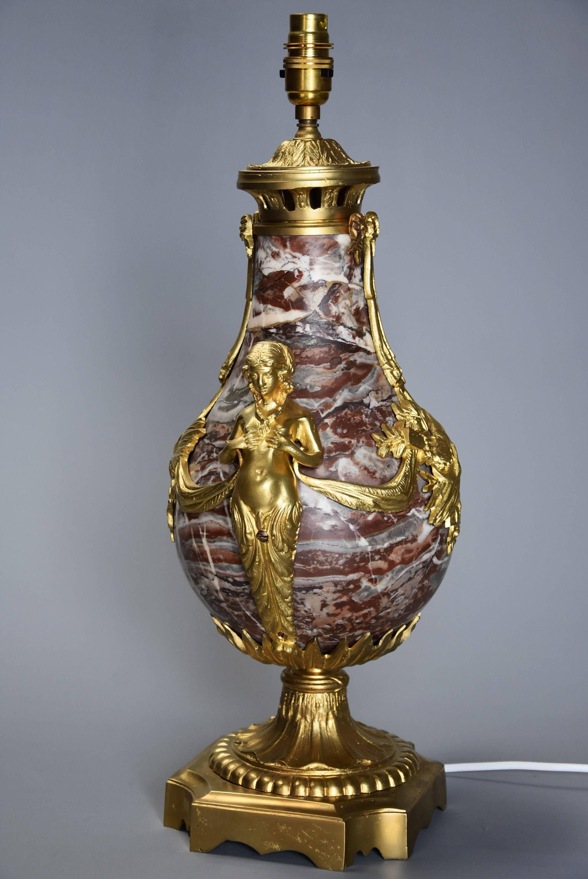 19th century french marble lamps
