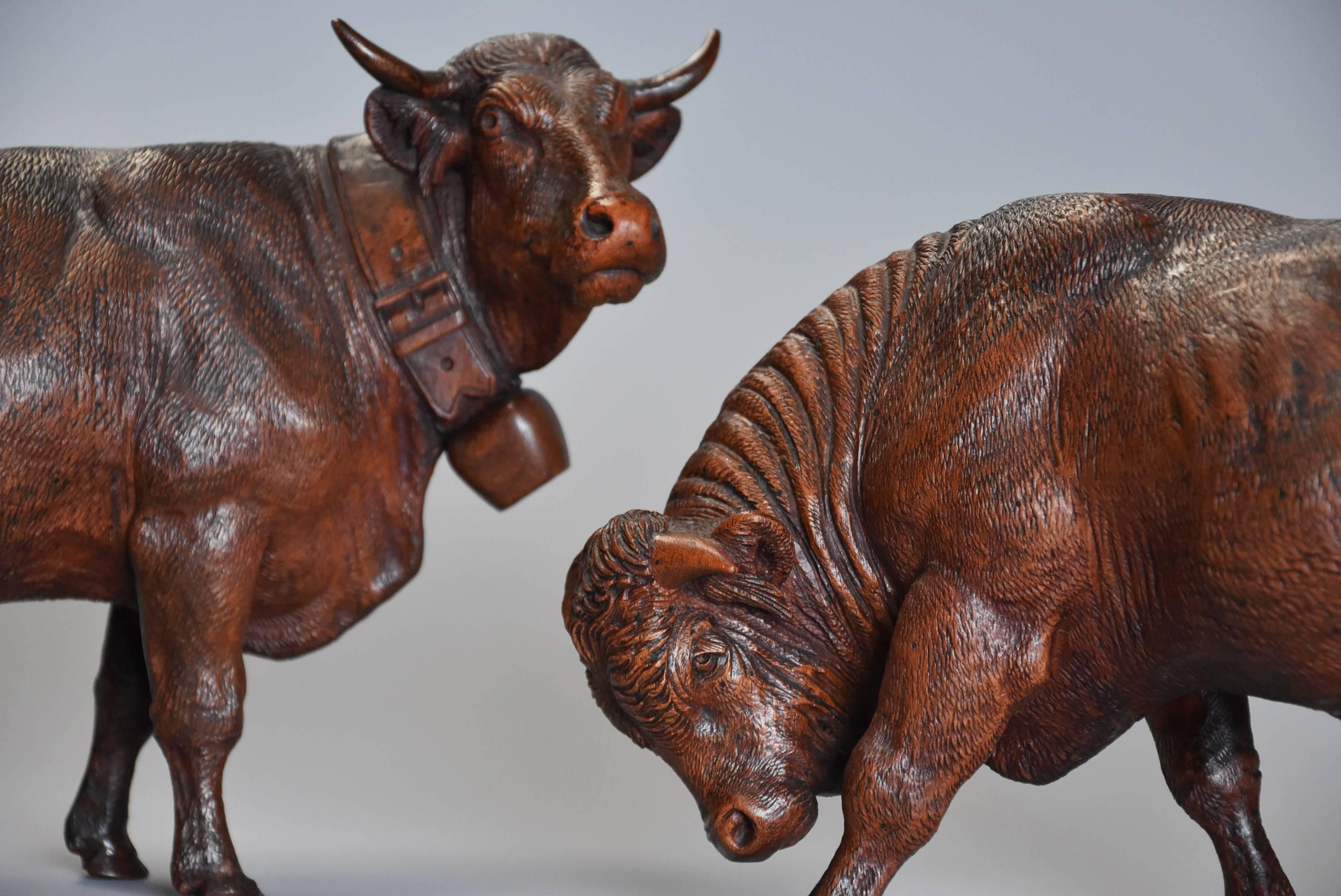 wooden cows