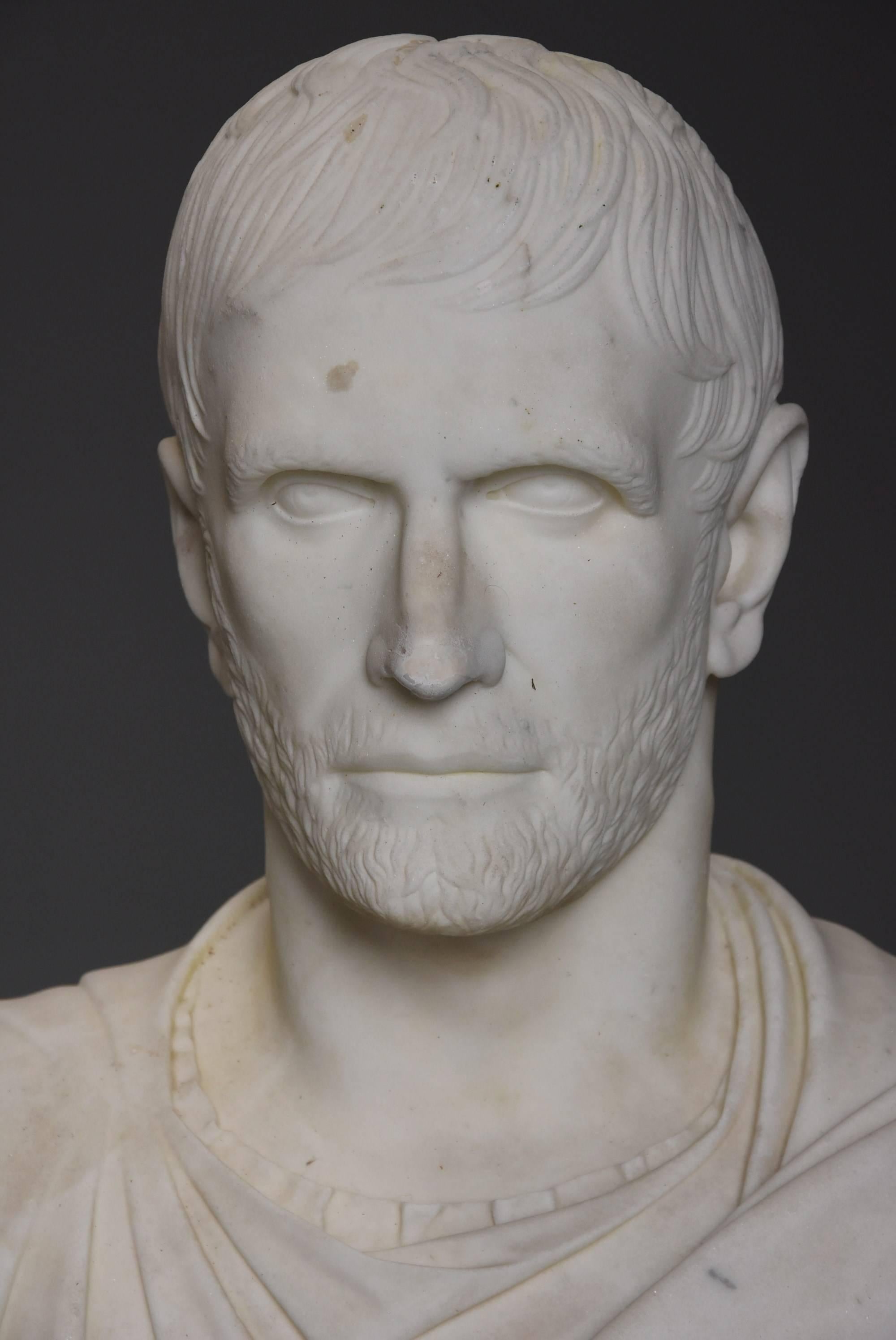 Italian Superb and Rare Larger Than Life Marble Bust ‘the Capitoline Brutus' For Sale