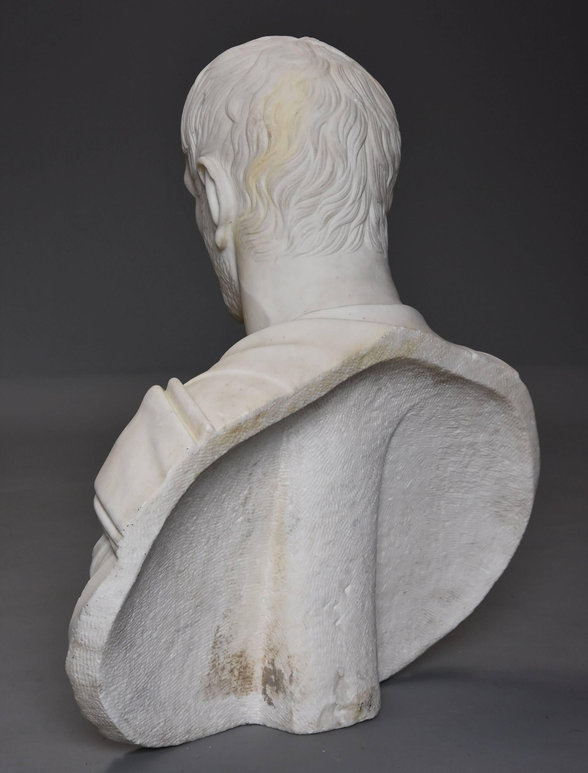 Superb and Rare Larger Than Life Marble Bust ‘the Capitoline Brutus' For Sale 1