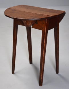 Rare Late 18th Century English Ash and Oak Drop-Leaf Table of Small Proportions