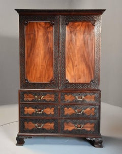 19th Century Mahogany Press Cupboard in the 18th Century Style with Fine Patina