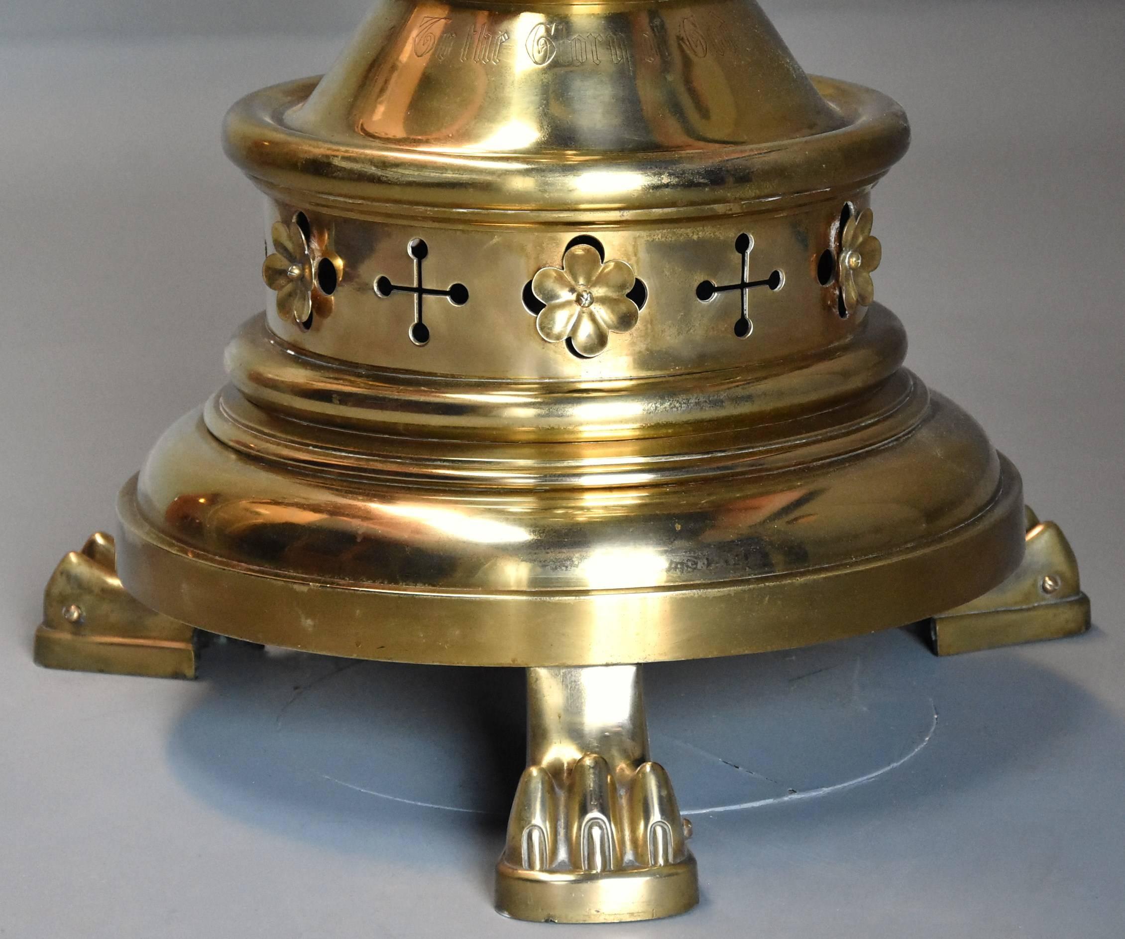 Gothic Revival Brass Eagle Lectern Attributed to Hart & Son, London 3