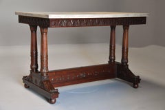 Rare French Empire Oblong Centre Table with Marble Top, Stamped 'JACOB'