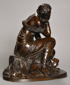 Mid-19th Century French Female Bronze in the Classical Form 'Reflections'