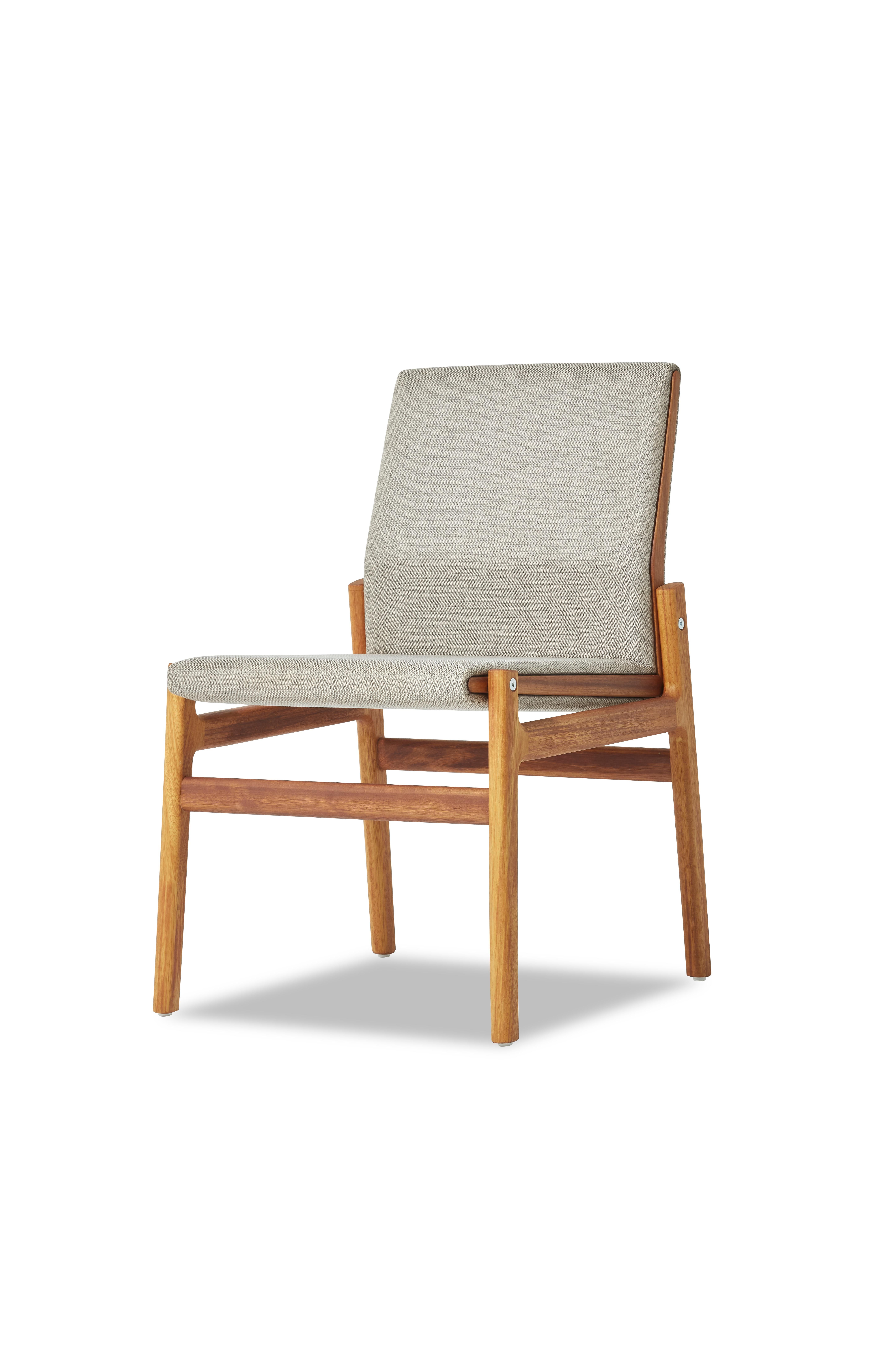Teak Sedia da pranzo per esterni IVAR in massello di Iroko Taupe di Contemporary Design/One in vendita