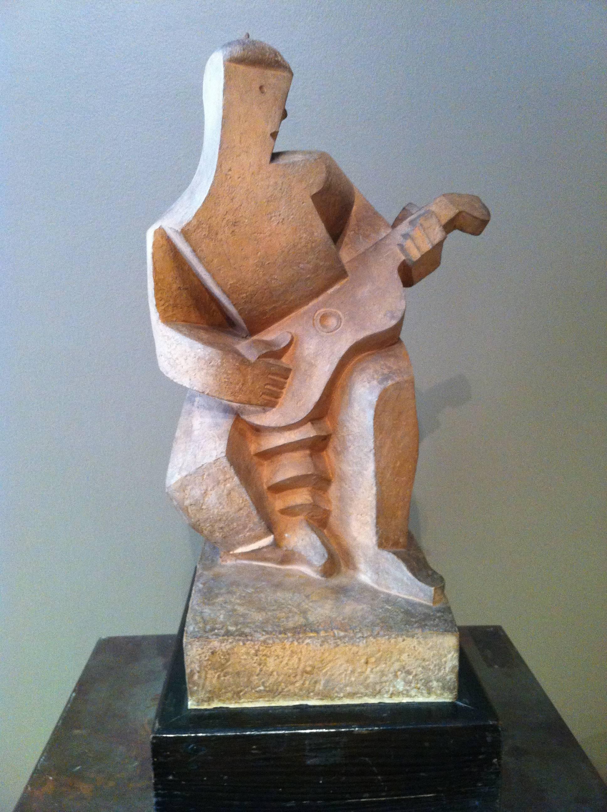 French Pablo Curatella Manes, Le Guitariste, 1921 For Sale