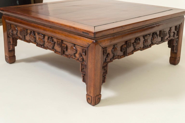 Chinese Rosewood Center Table or Cocktail Table, circa 1890 In Good Condition In San Francisco, CA