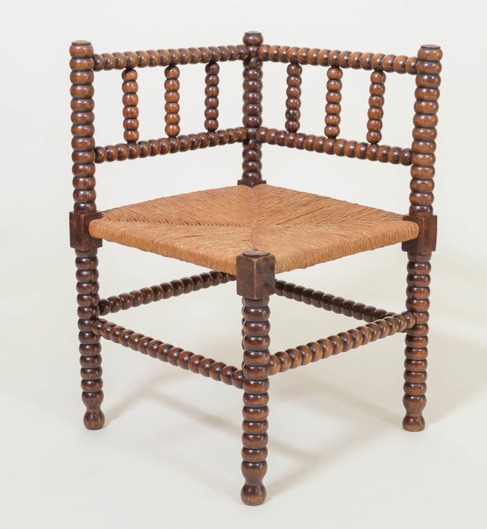Victorian English Country Corner Chair, circa 1880