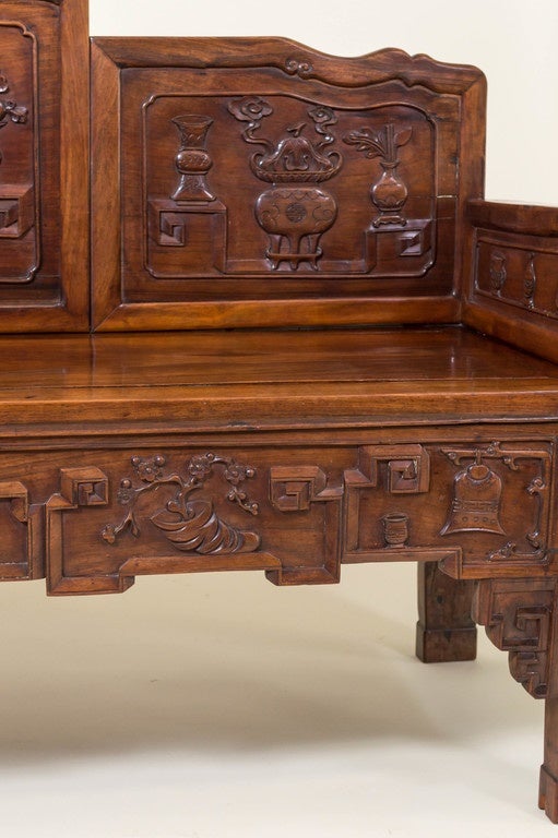 Chinese Rosewood Bench/Bed Late Qing Dynasty, circa 1890 1