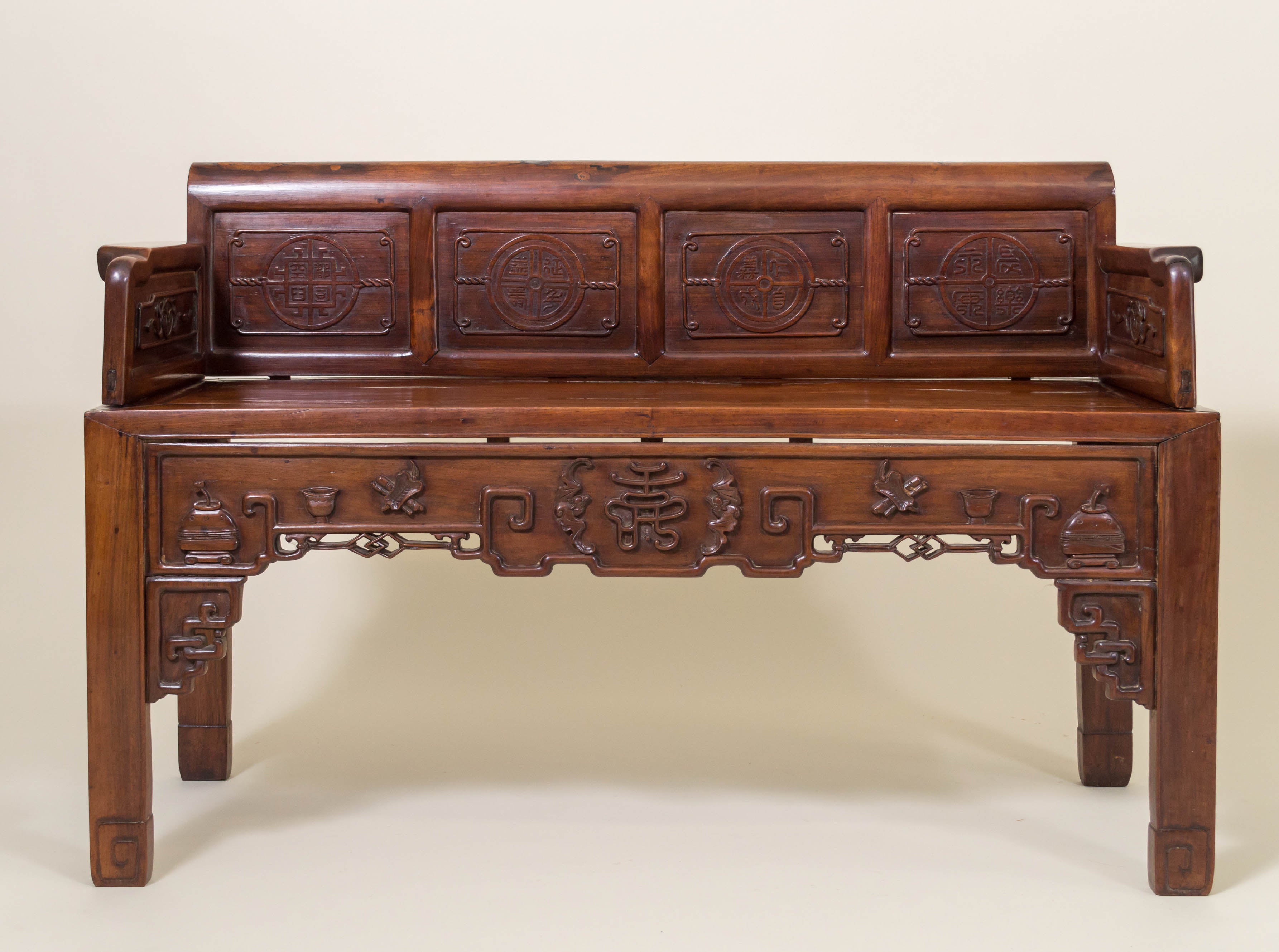 Chinese Rosewood Diminutive Bench. Late Qing dynasty, Circa 1890