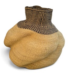 XXL Handmade African Wave Floor Basket for Home Decorative Baskets
