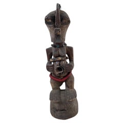 Antike afrikanische Songye-Kifwebe-Holzfigur, Anfang des 20. Jahrhunderts, 23 Zoll