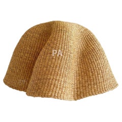 Handwoven African Bolga Wave Basket Pendant Light in Natural Elephant Grass