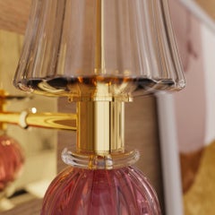 GIORGIONE Elegant wall sconce made of hand-blown Murano glass