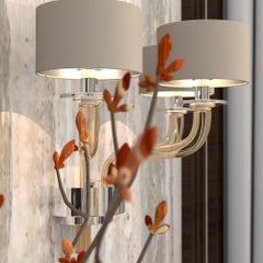 TIEPOLO Murano Glass Wall Sconce, Handcrafted Wall Lamp