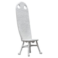 Caquetoire Lord Chair in Gypsum & Fiberglass by Brent Warr Studios