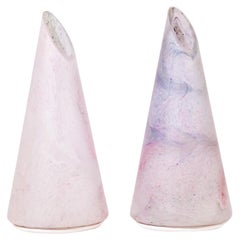 Space Age and Post-Modern. Conical hand-blown murano table lamps, Italy, 1980s