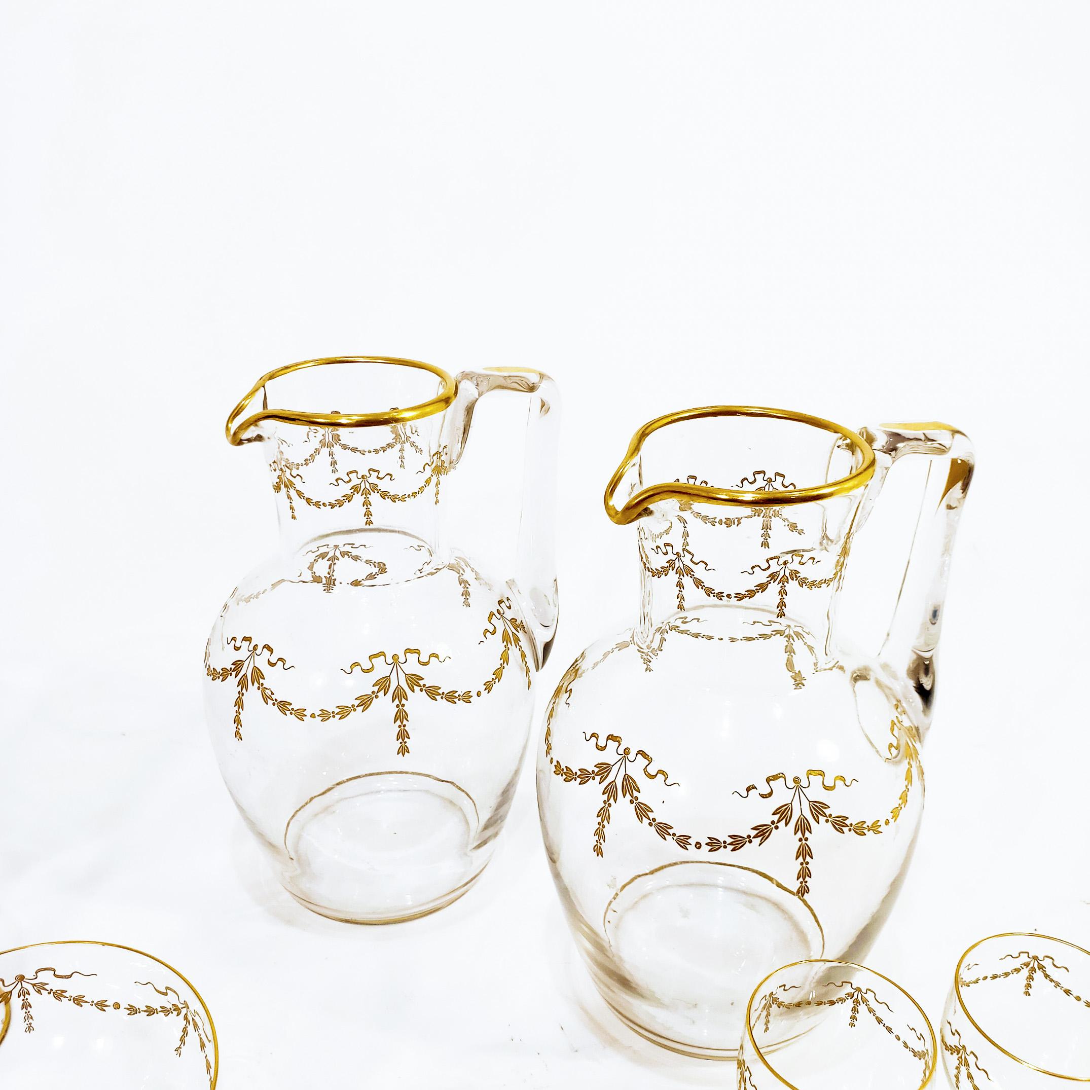 Cuit Baccarat. Verrerie de 43 pièces de style Louis XVI, France, milieu du 19e siècle en vente