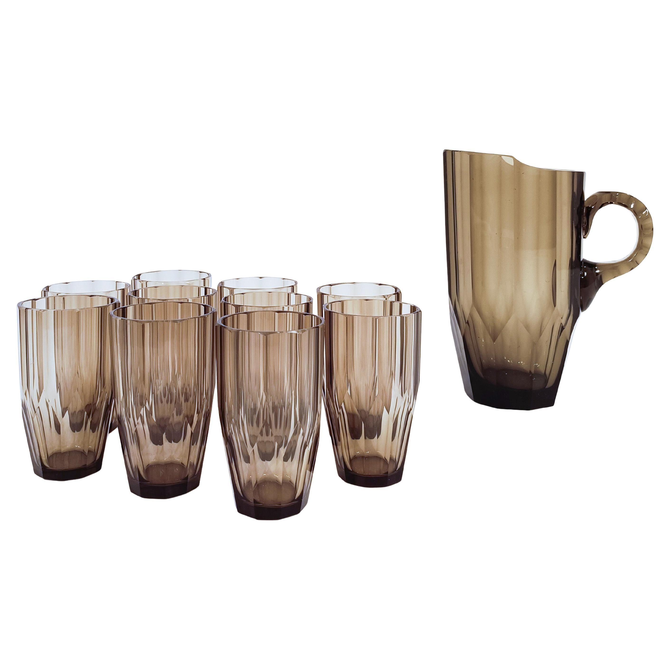 Art Deco glassware by Moser Glassworks, Czech Republic, 1920s