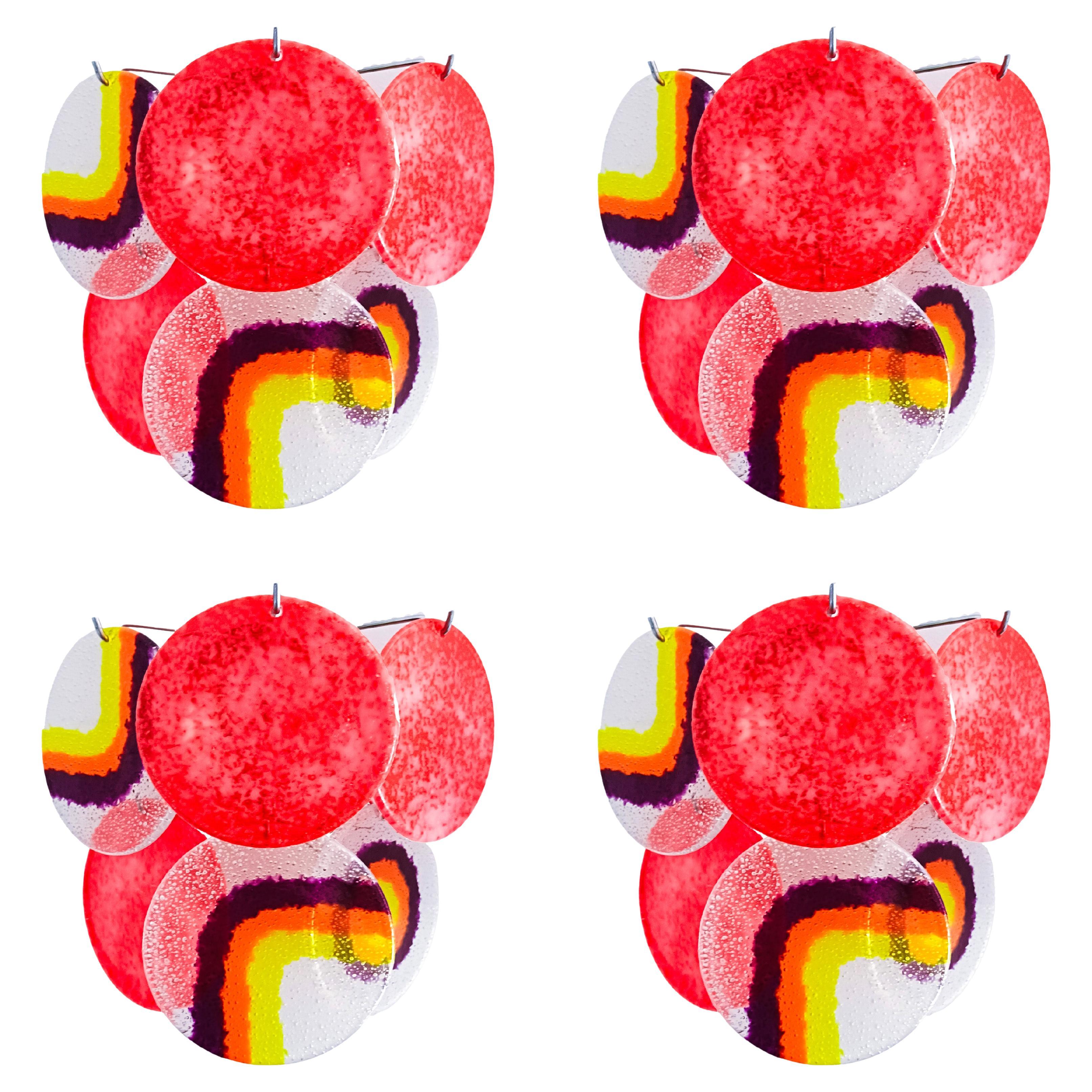 Targetti Sankey. Juego de 4 apliques estilo Space Age, Italia, años 70 en venta