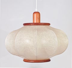 1 of 2 Space Age Cocoon pendant lamp in the style of Castiglioni, Italy, 1970s