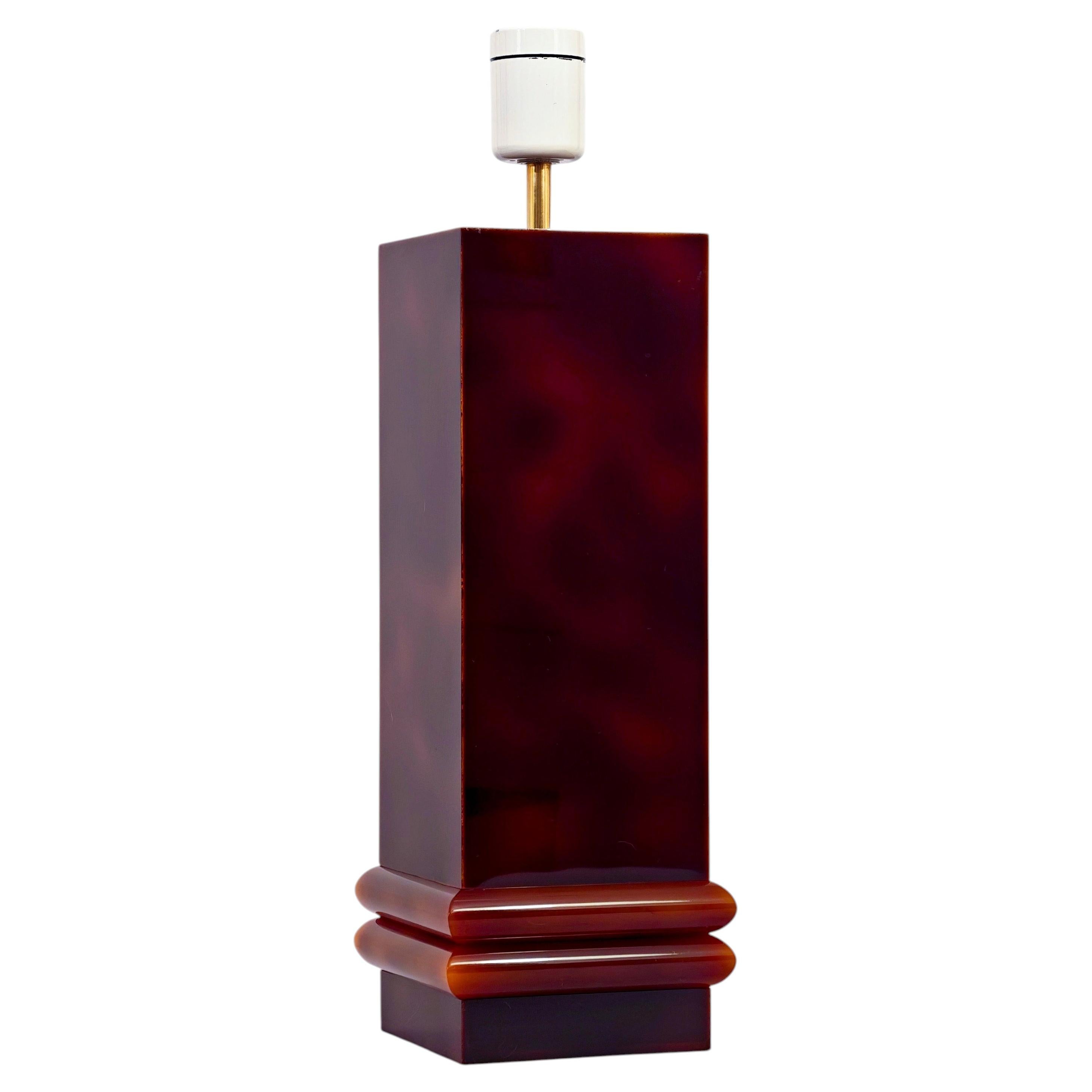 Willy Rizzo. Lámpara de mesa de acrílico estilo Hollywood Regency, Italia, década de los 70