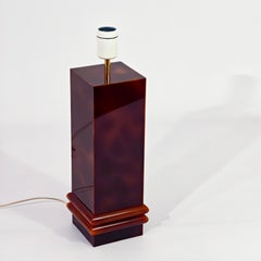 Willy Rizzo. Hollywood Regency style acrylic carey table lamp, Italy, 1970s