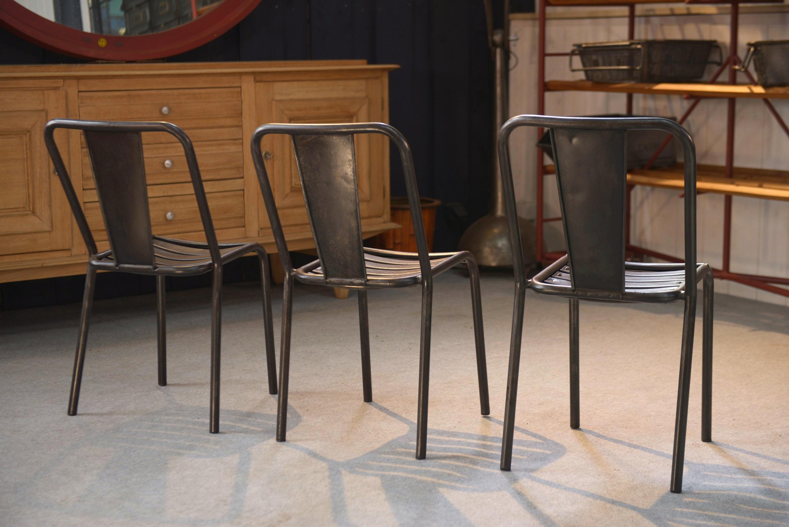 Ensemble de 6 chaises Tolix modèle T3 par Xavier Pauchard 1950's For Sale 3