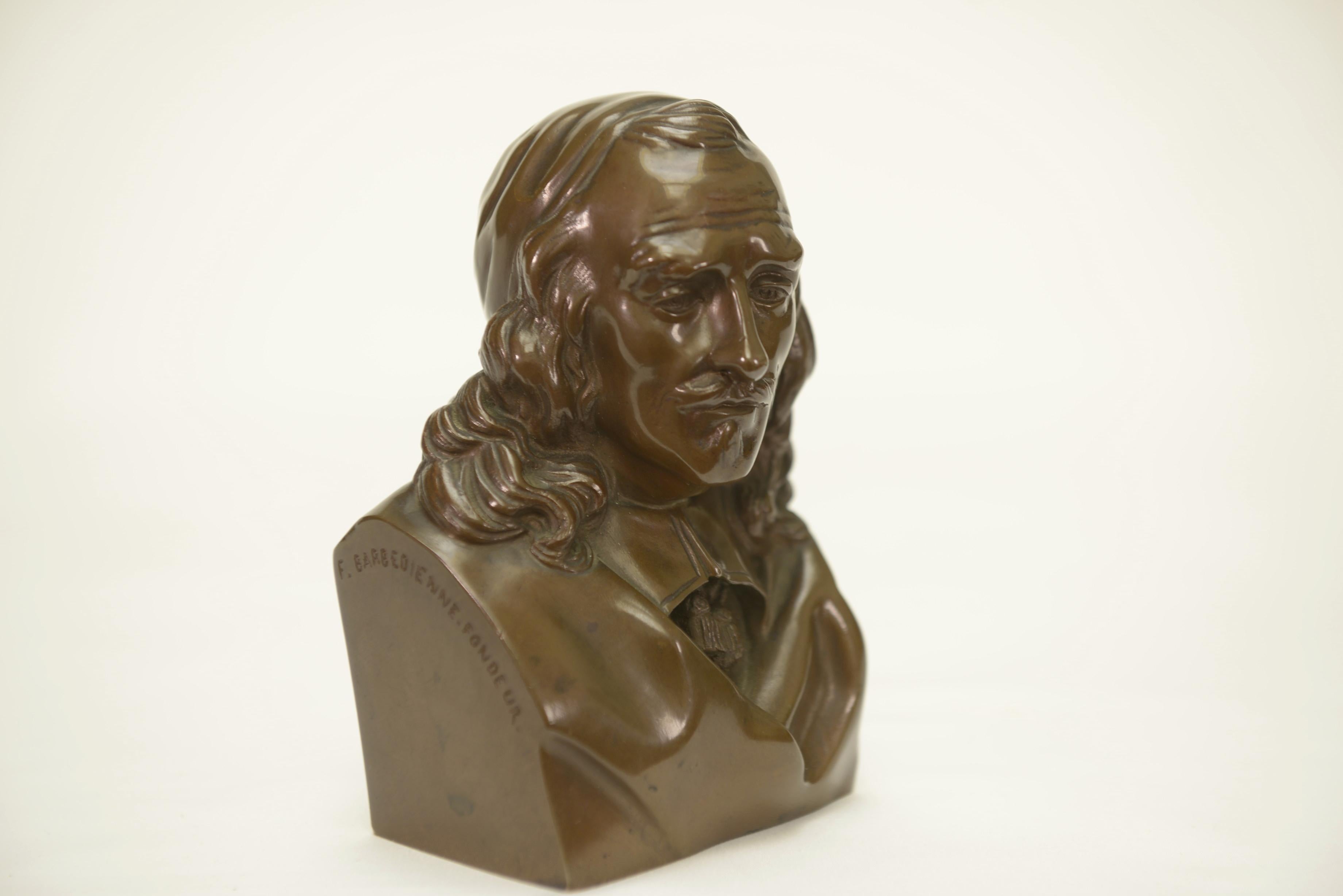 Francese Busto in bronzo del Cardinale di Richelieu Fondeur F.BARBEDIENNE - Début XXème in vendita