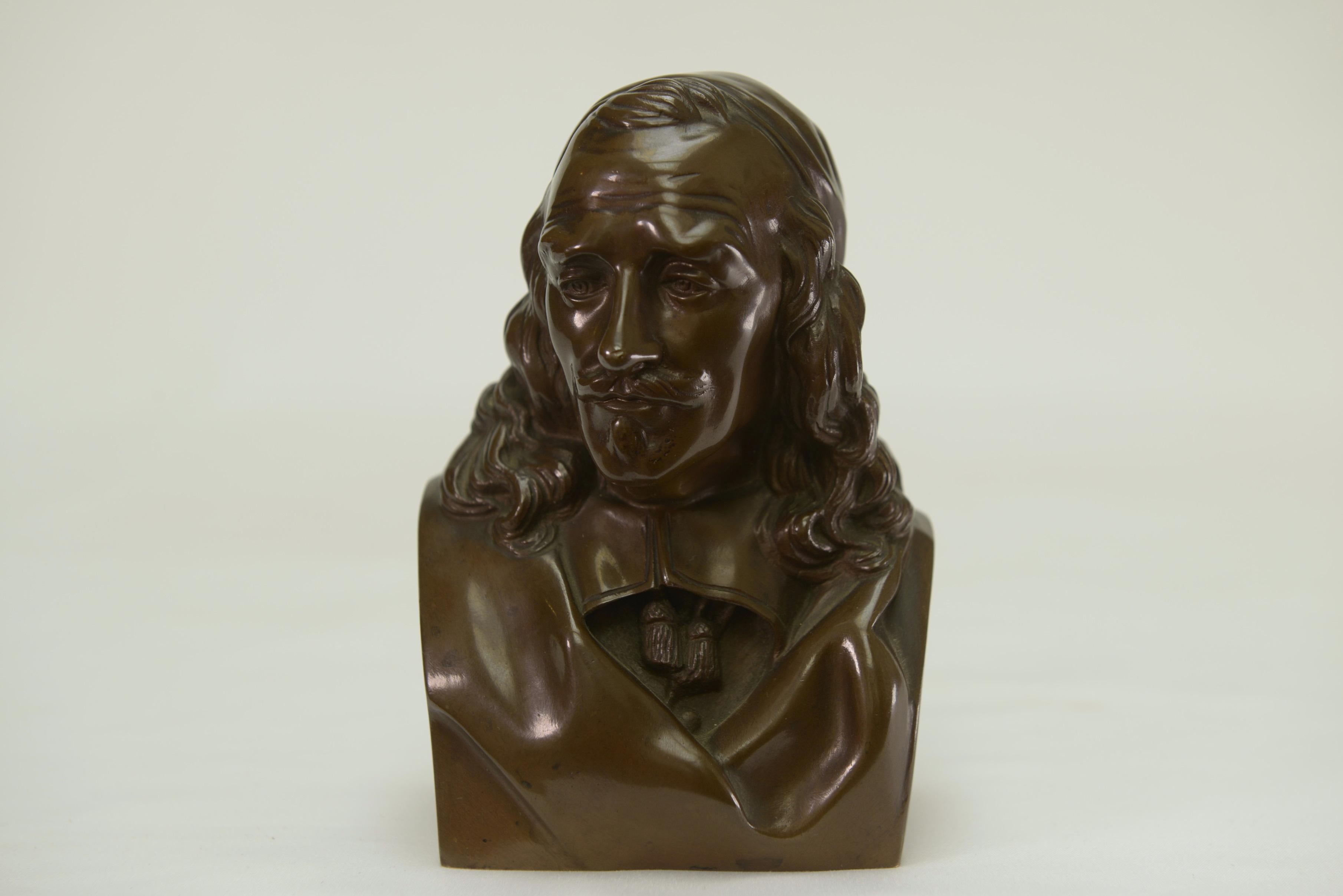 Busto in bronzo del Cardinale di Richelieu Fondeur F.BARBEDIENNE - Début XXème in vendita 1