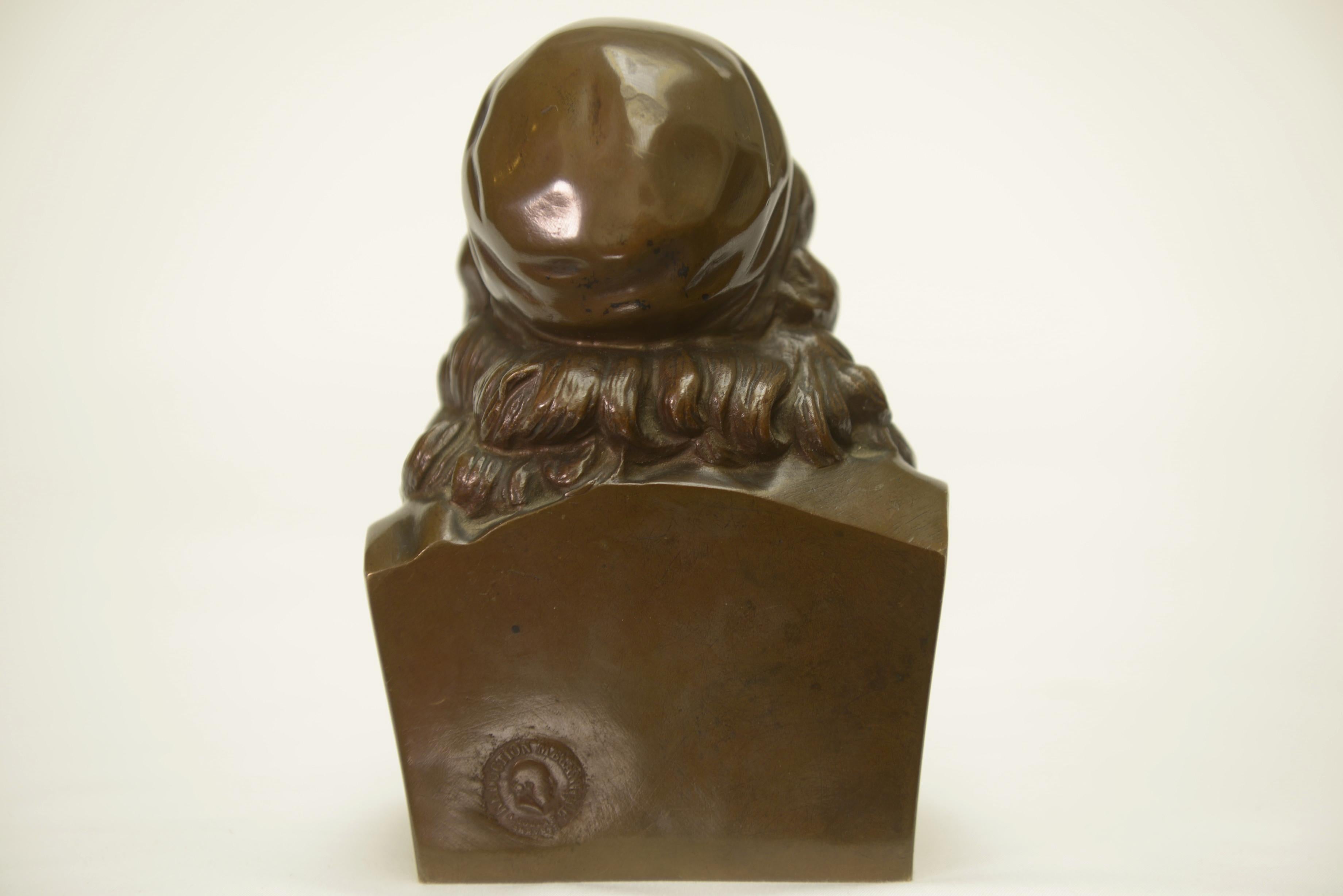 Busto in bronzo del Cardinale di Richelieu Fondeur F.BARBEDIENNE - Début XXème in vendita 3