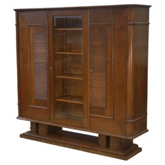 Vitrinenschrank im brutalistischen Stil aus Eiche, Charles Dudouyt, 1940er Jahre