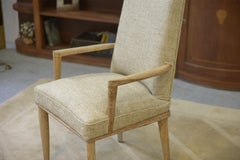 Rare paire de fauteuils en chêne cérusé attribuée à Suzanne Guiguichon 1940's