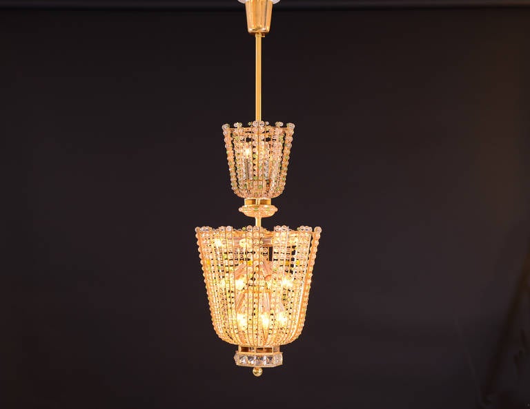 Mid-20th Century Original Mid-Century Modern Vienna States Opera House Chandelier by Bakalowits