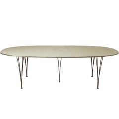Piet Hein, Mid-Century Modern, Super Ellipse Table Manufactured by Fritz Hansen
