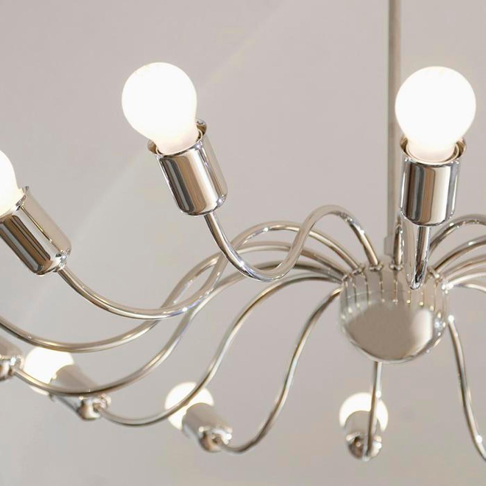 Mid-Century Modern Josef Hoffmann, lustre en laiton du milieu du siècle dernier 