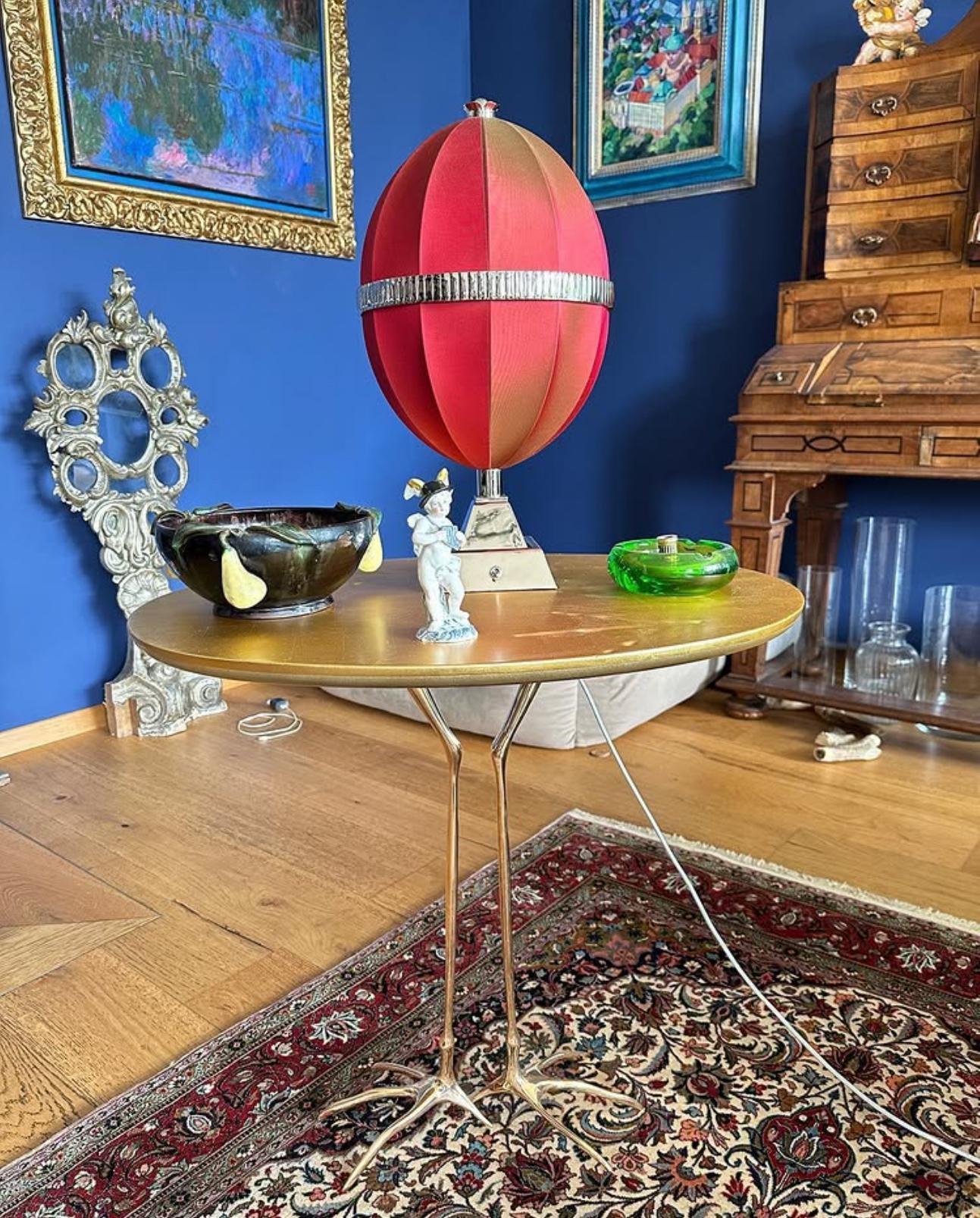 Josef Hoffmann & Wiener Werkstatte, Moldauer Silk&Brass Table Lamp, Re-Edition For Sale 1