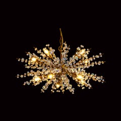 Original Mid Century Modern Sputnik Crystal chandelier 1960ies