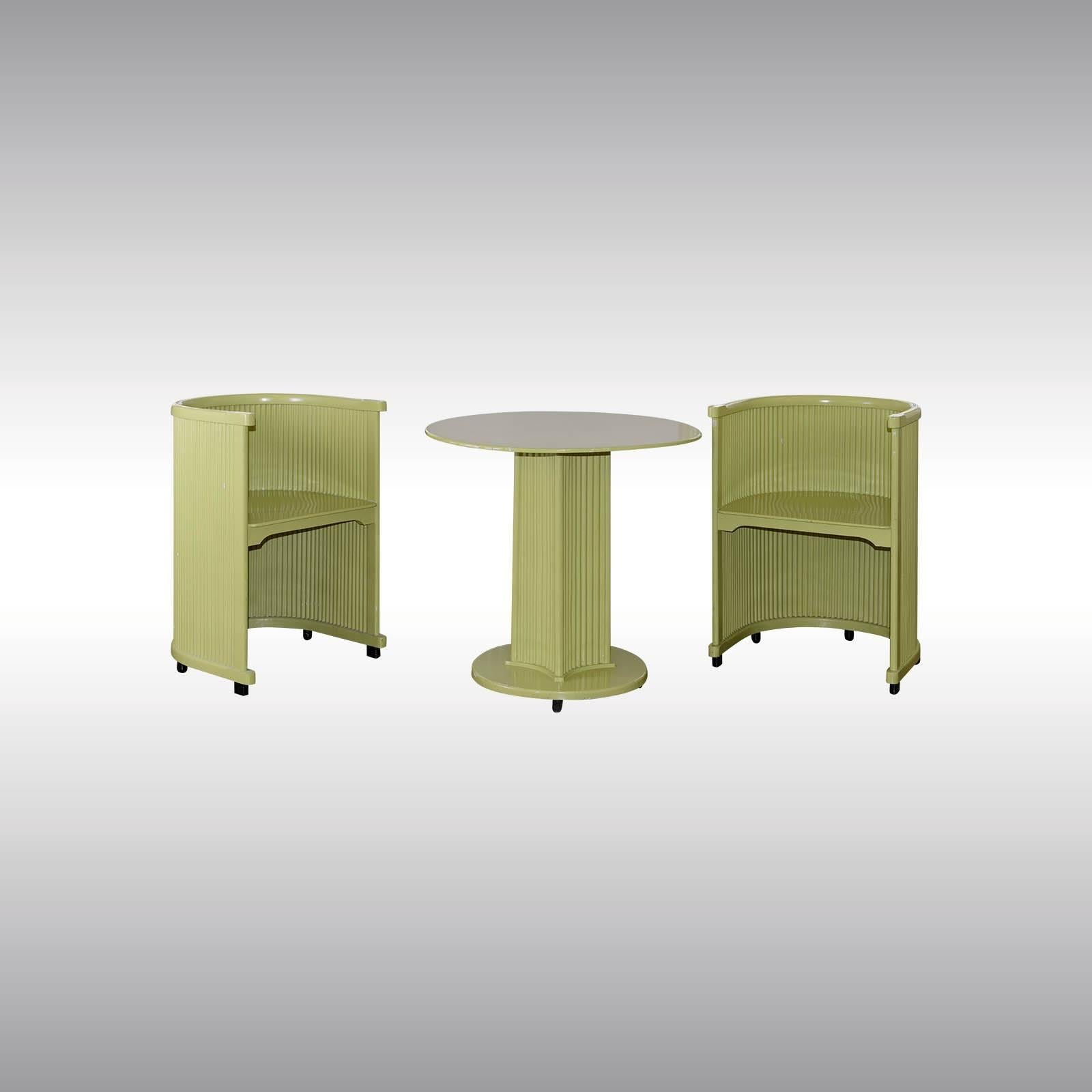 table and two chairs