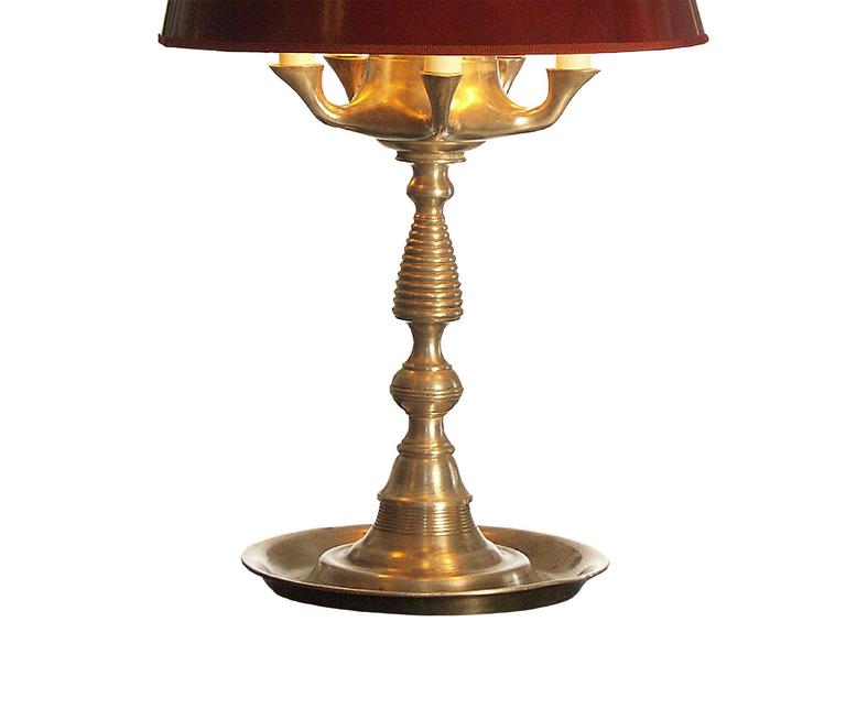Baroque Revival Original 20th Century Bouillon Silver plated Table Lamp 1920 