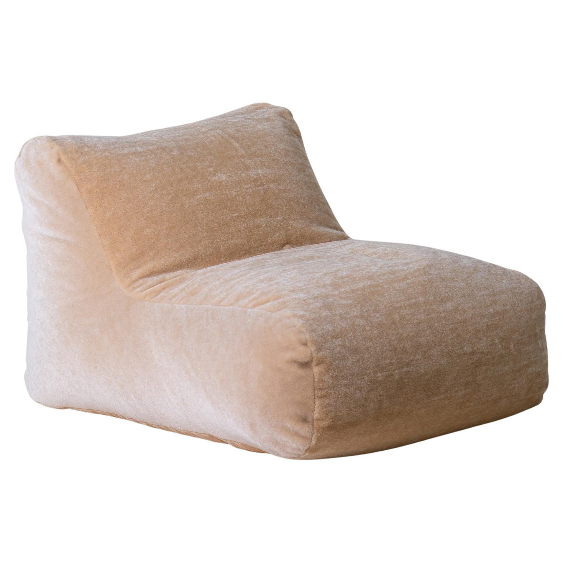 "Bag Chair" in mohair velvet by Piet hein Eek