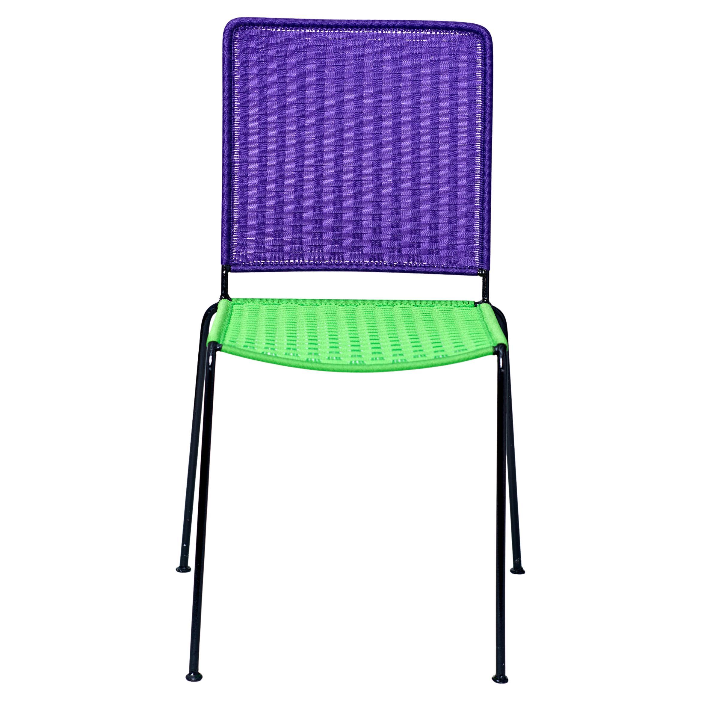 Set of 6 Stackable Outdoor Indoor Woven Chairs