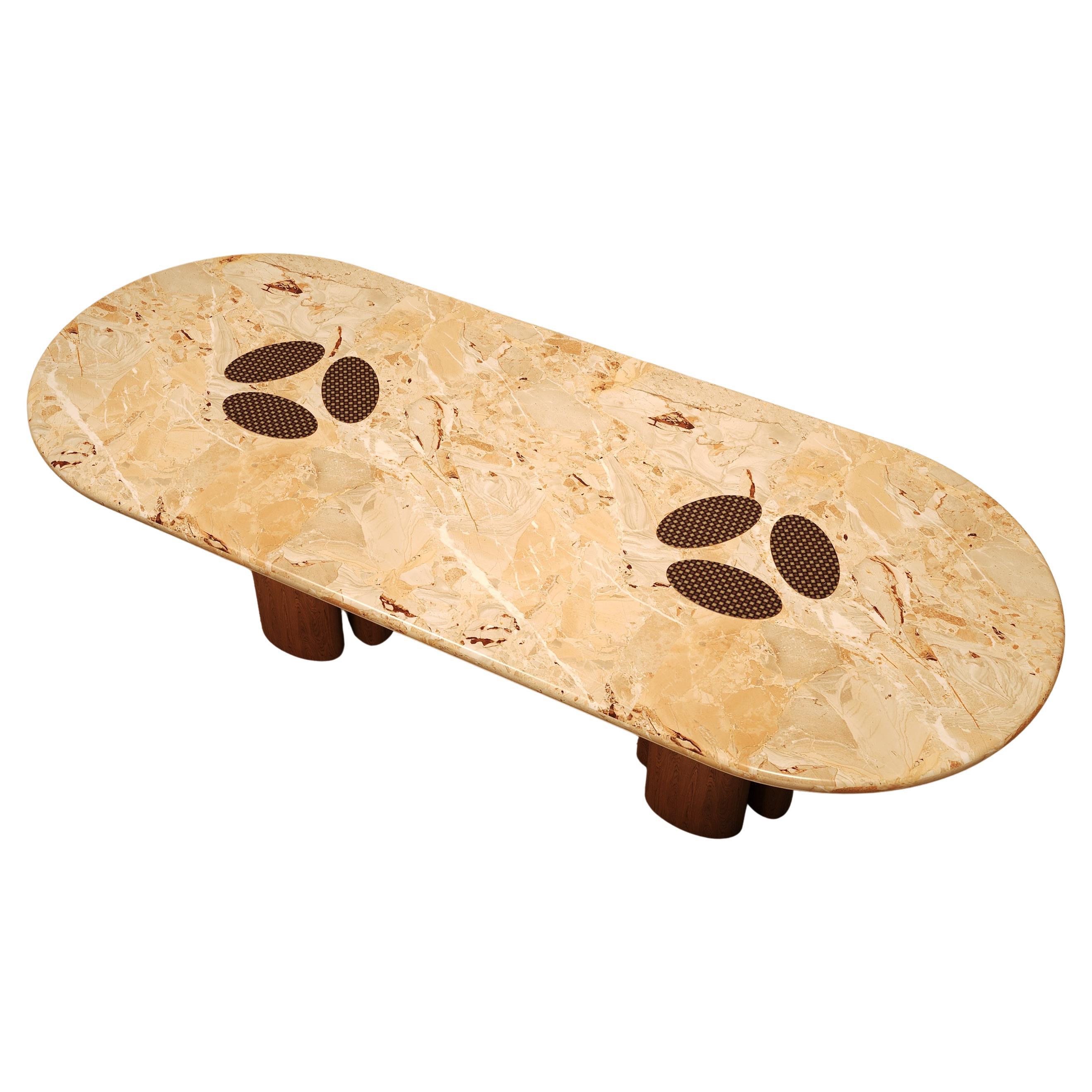 Mesa de comedor de mármol monolítico Man o To by VandaVee en venta