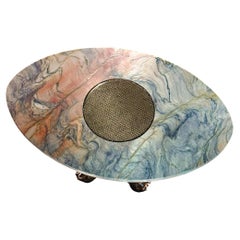 Mesa baja Shirlang - Mármol artesanal e incrustaciones de Jatam